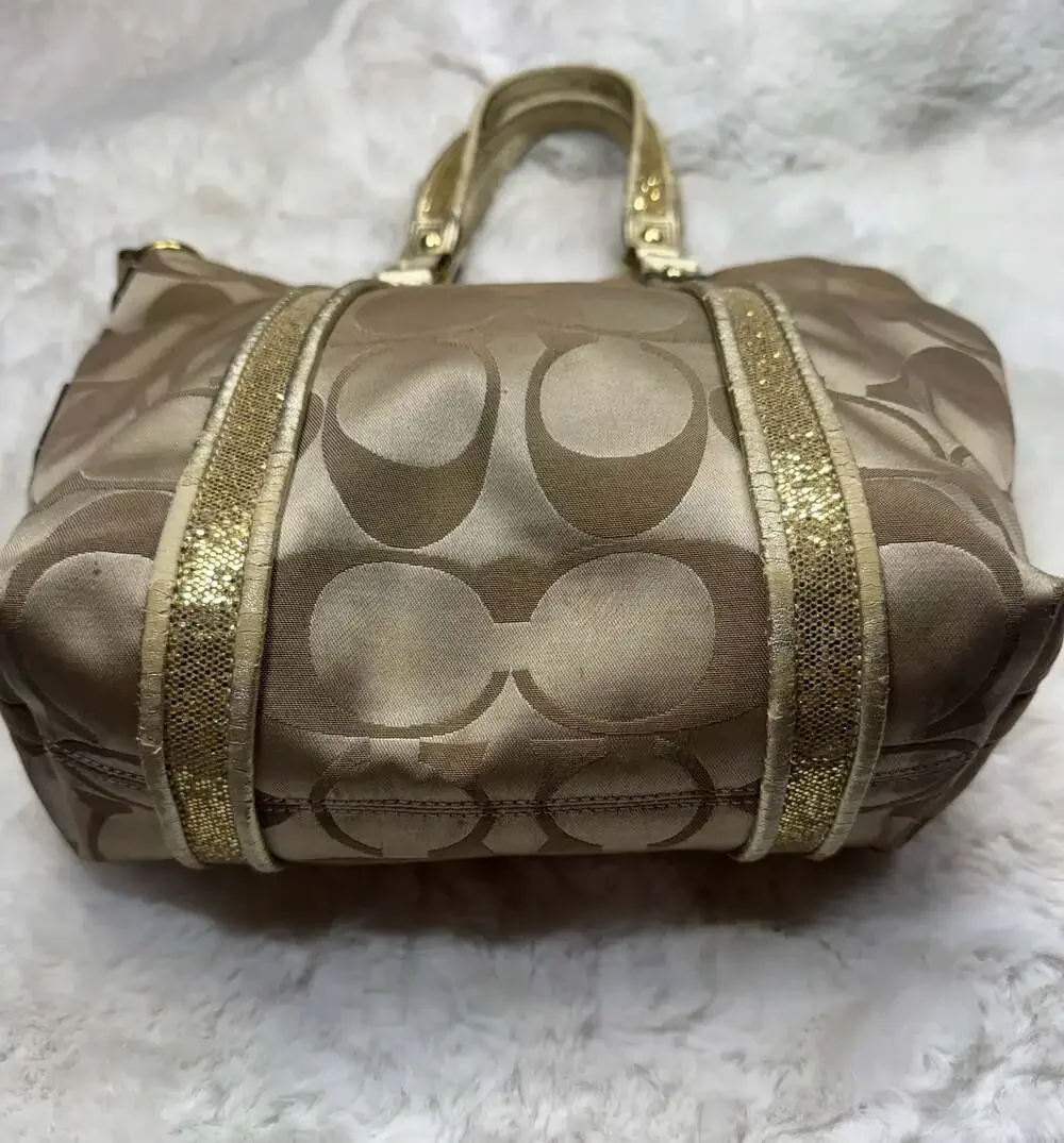 Coach Poppy Daisy Applique Spotlight Tote Bag F21101